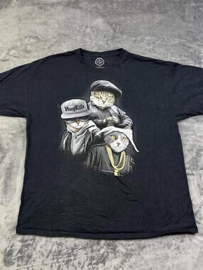 Hug Life Gangster Cats Graphics T-Shirt